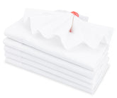 White Hemstitch Cotton Napkins - 12 inch