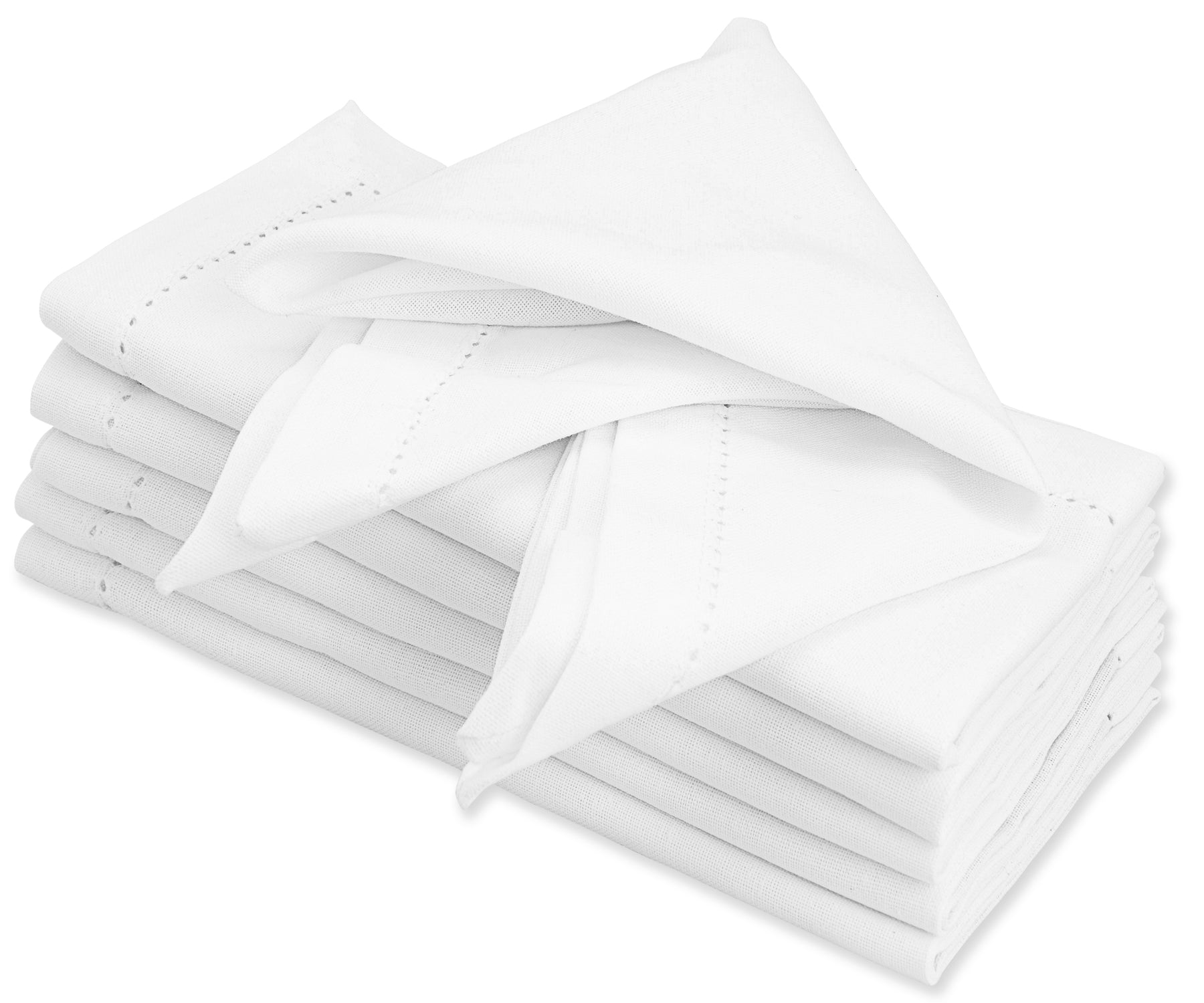 Combine elegance and trend with our chic White Hemstitch Napkins.