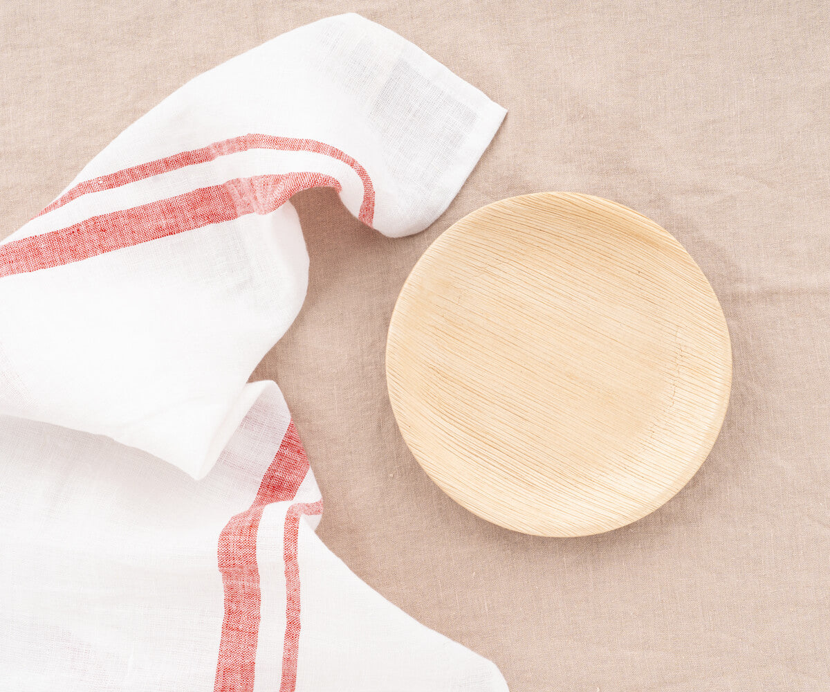 Reusable linen wiping towels for sustainable kitchens 