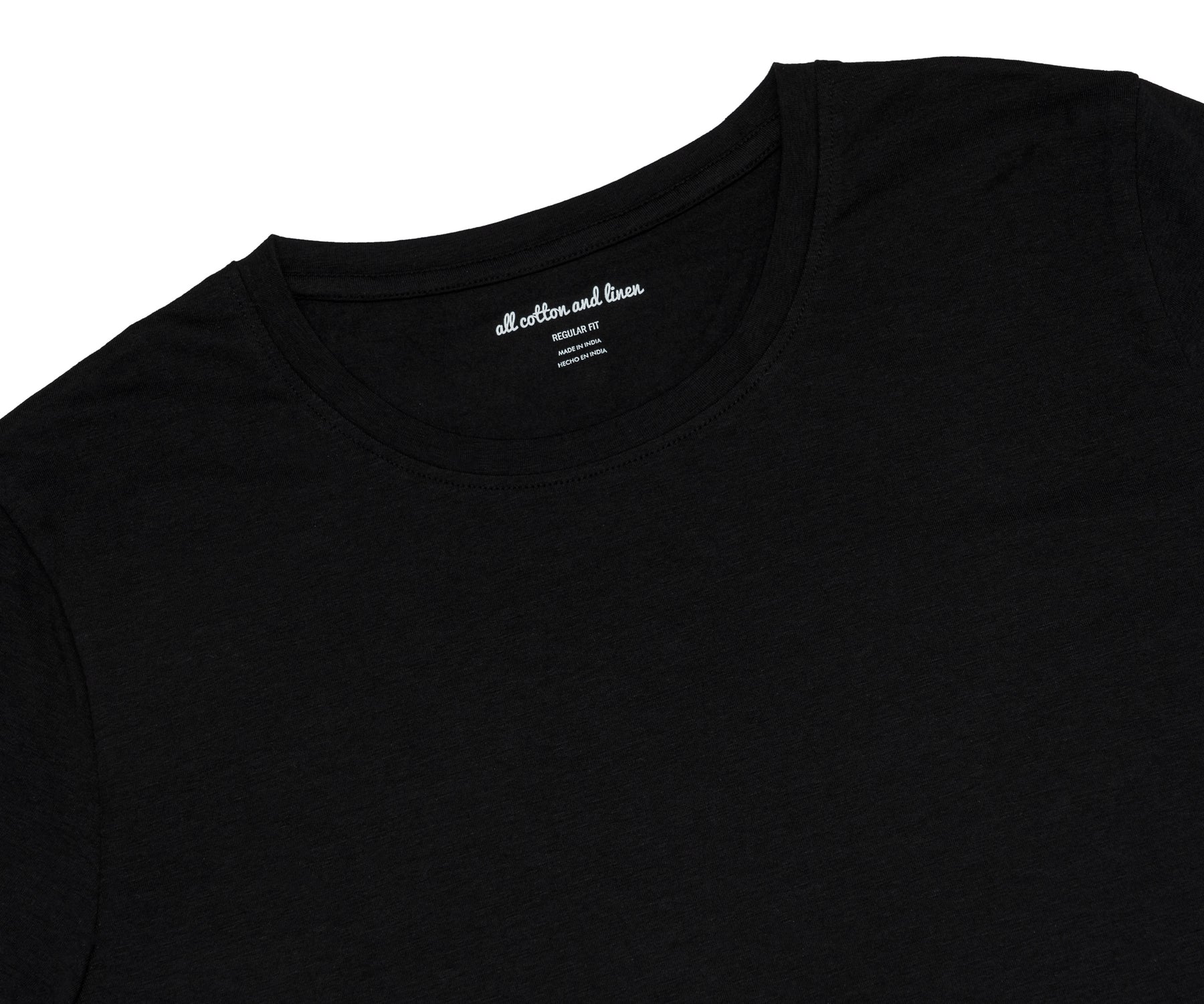 Basic black T-shirt with a timeless design