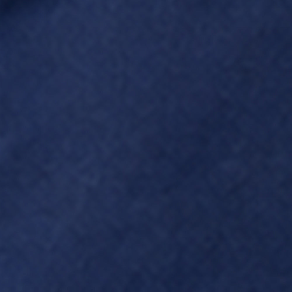Fabric swatch showing navy blue ribbed cotton material