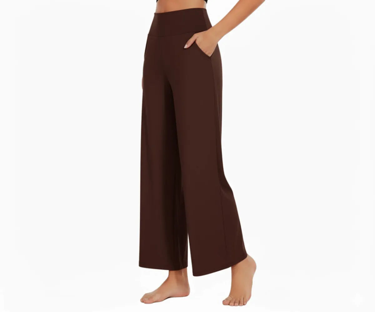 Brown women’s cotton lounge pants – lightweight relaxed-fit bottoms ideal for home, travel, and daily wear.