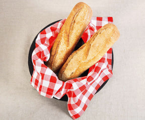 These red and white striped dish towels are perfect for drying dishes or wiping down counters during the holidays.