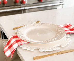 Red and white towels are also a great choice for gift giving, perfect for the home cook in your life.