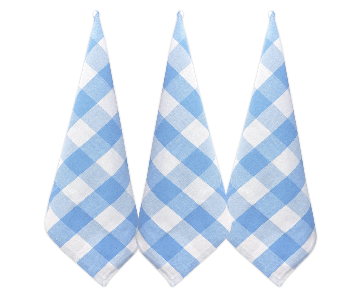 NEW BUFFALO CHECK Dish Towels 2pc Grateful Thankful Blessed Teal White  Kitchen