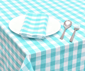 aqua blue and white linen tablecloth white tablecloth buffalo plaid table cloth