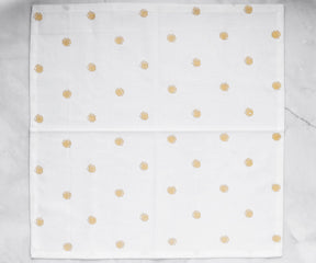 Cloth napkins - White napkins with gold printing as  metal printed napkins with size of 20 X 20" Metallic gold napkins Metallic linen napkins, Gold metallic napkins
