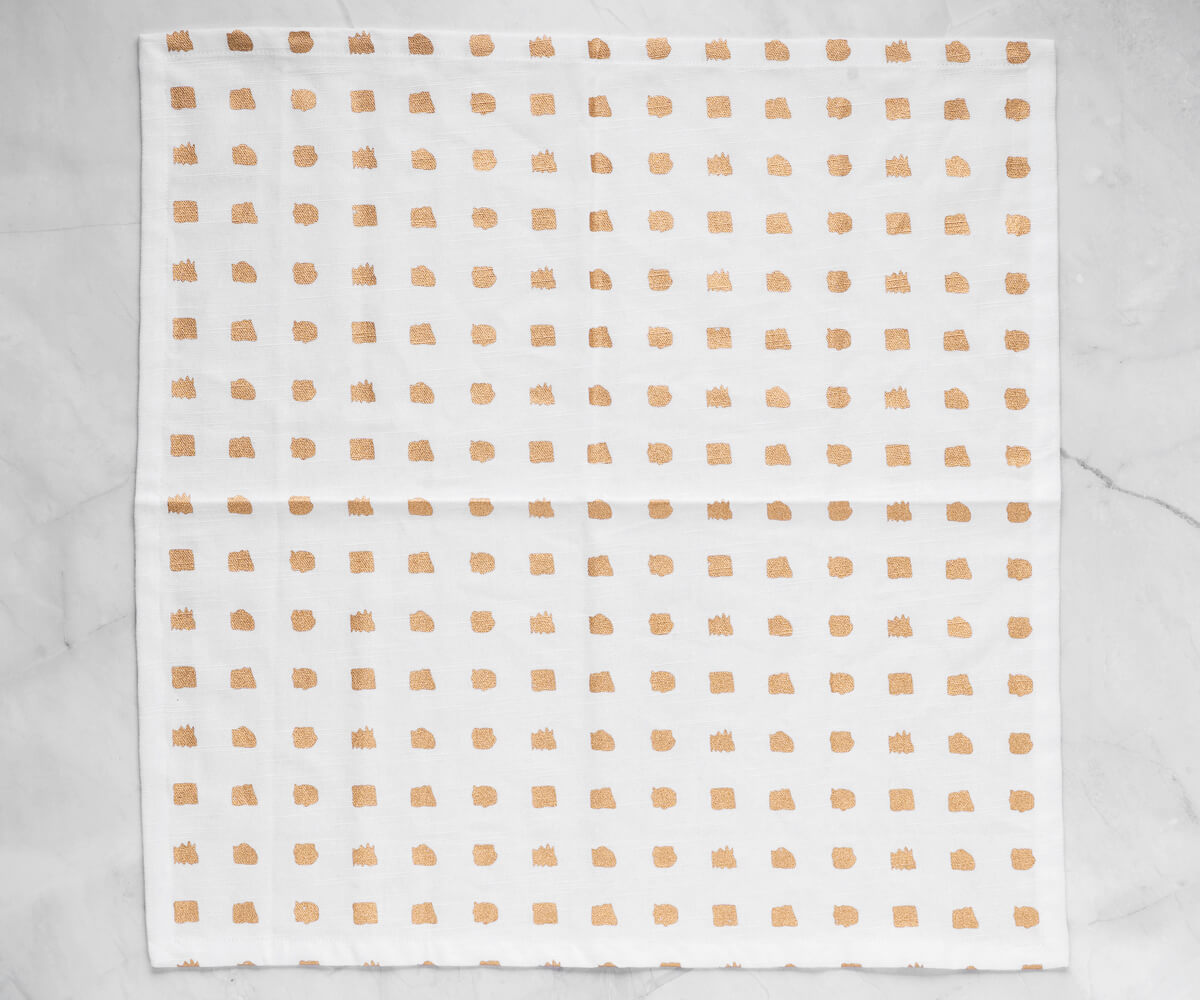 Metallic cloth napkins-copper napkins of size of cocktail napkins 20 X 20"