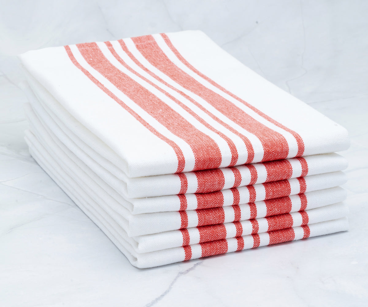 Striped Bistro Napkins  Buy Restaurant Napkins (Set of 12) — Mary's  Kitchen Towels
