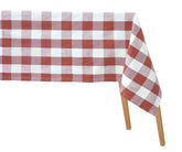 A rust tablecloth is a vibrant choice that can create a bold statement or evoke a sense of warmth and festivity in various settings.