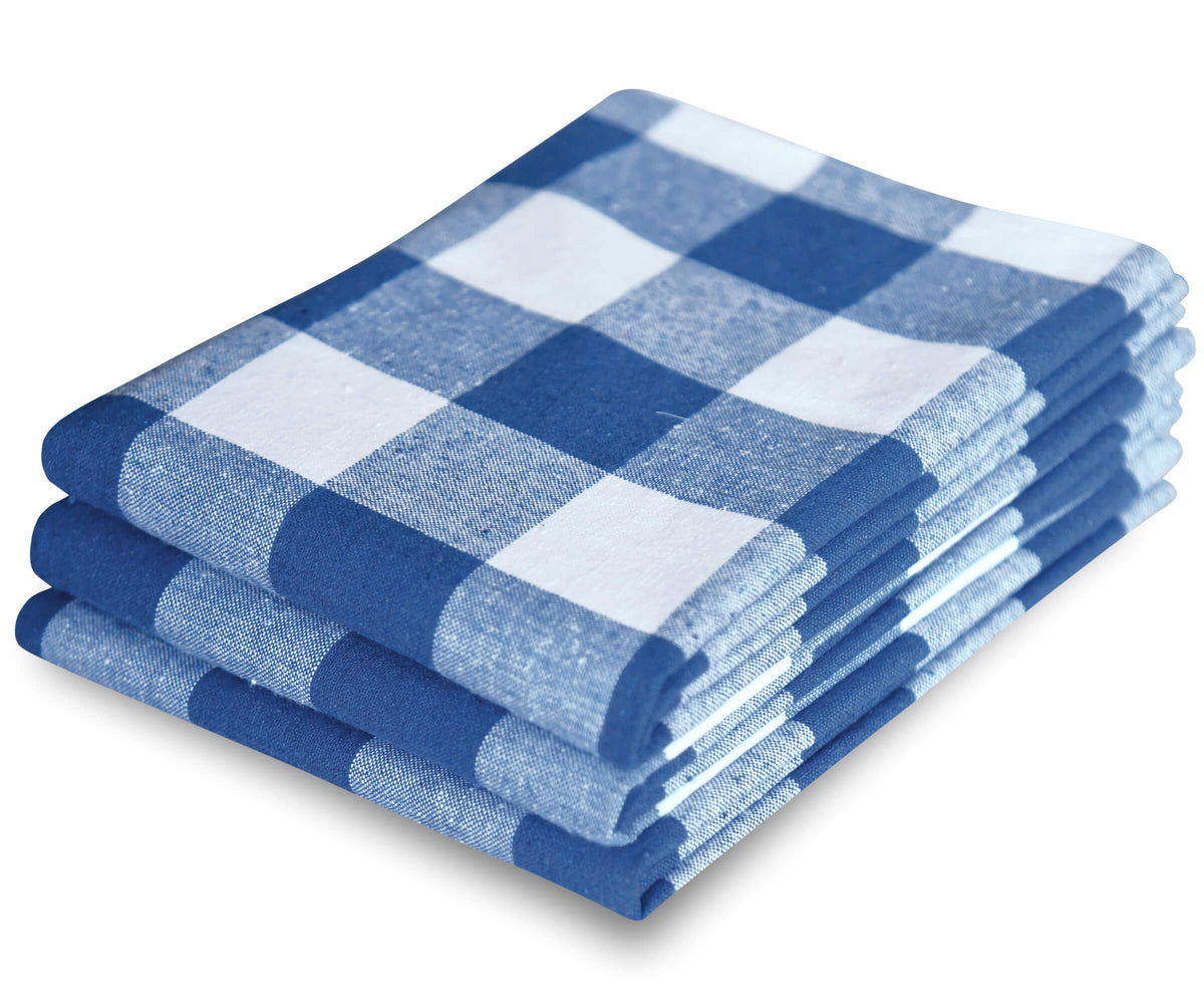 cotton kitchen towels with blue and white checked, buffalo plaid dish towels cotton