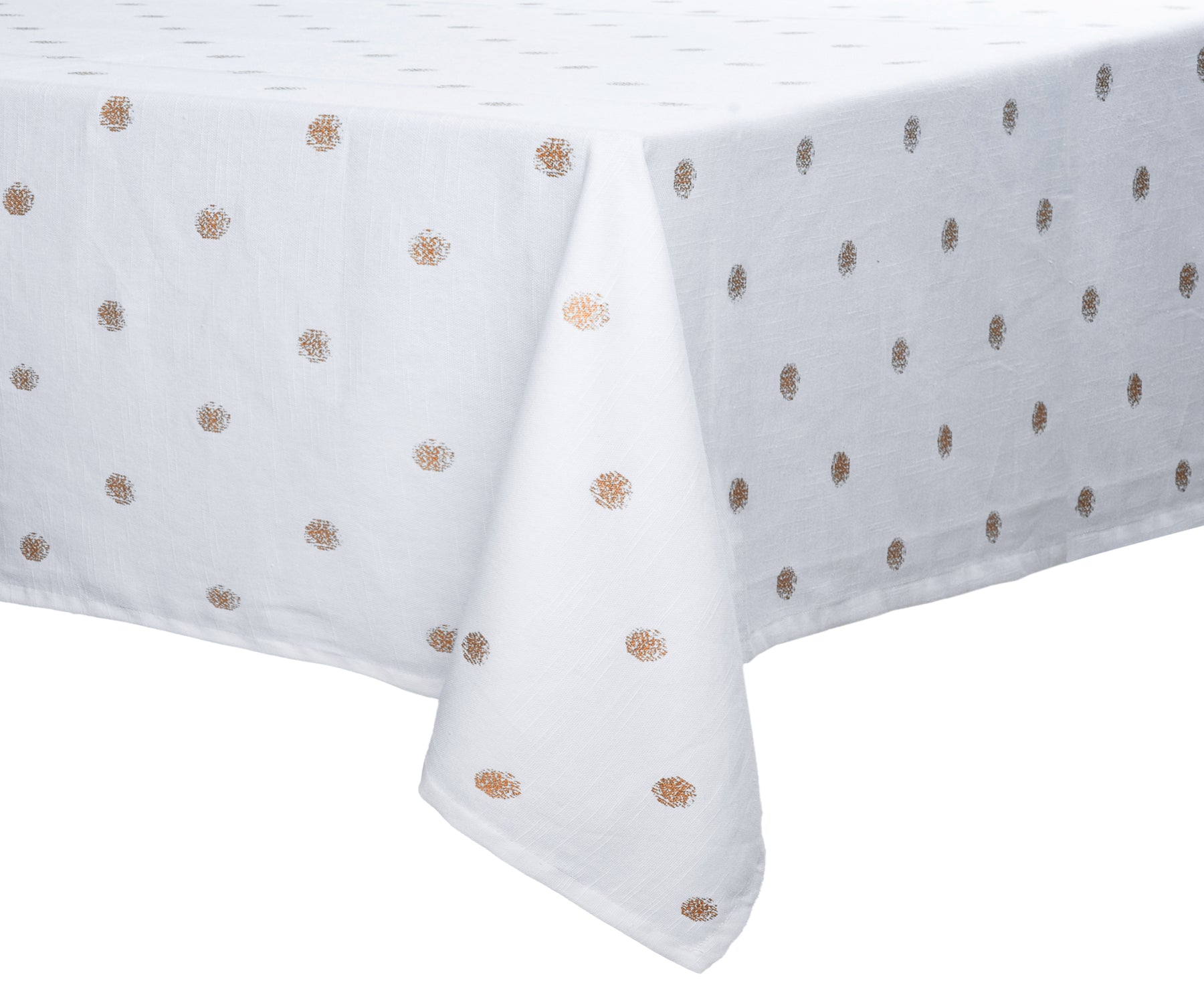 Formal white tablecloth for special occasions.