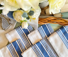  Striped towels, Flour sack dish towels, White tea towels, Cotton kitchen towels,  White cotton dish towels.