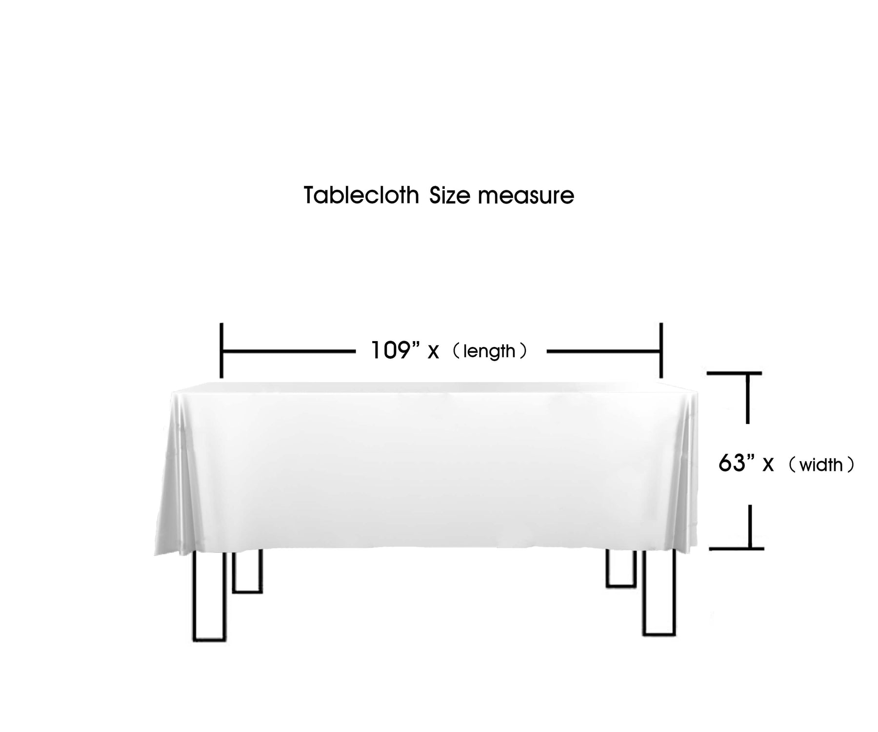 Size chart for Farmhouse tablecloth