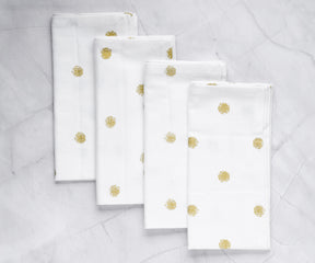Custom Print Metallic Linen Napkins - Customized Napkins