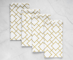 Custom Print Metallic Linen Napkins - Customized Napkins