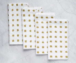 Custom Print Metallic Linen Napkins - Customized Napkins