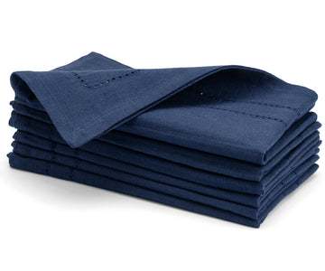 Cotton Cloth Napkins Set of 12 Light Blue Dinner Double Hemstitch Napkins  20X20