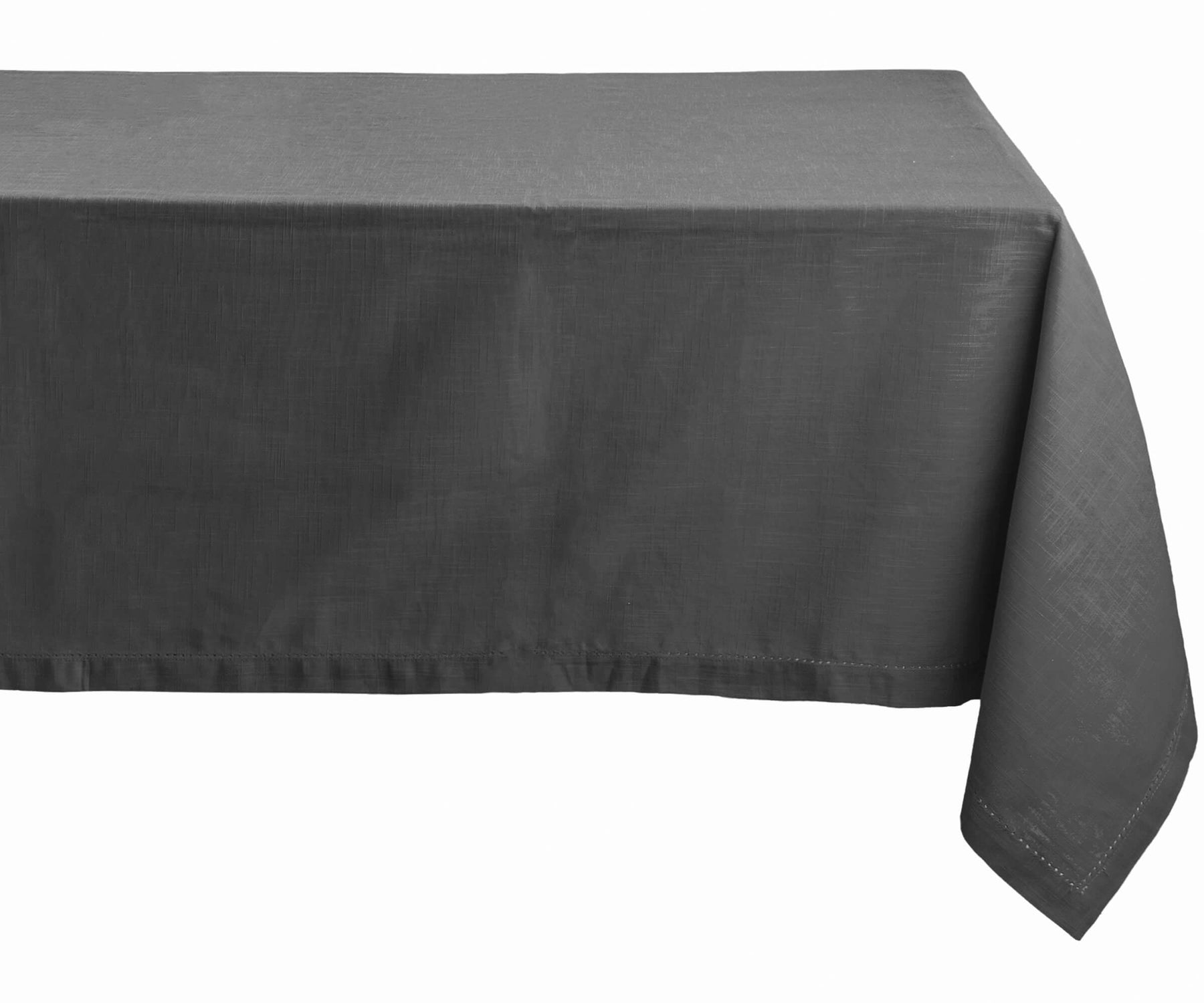 rectangular tablecloth - gray tablecloth in white background.