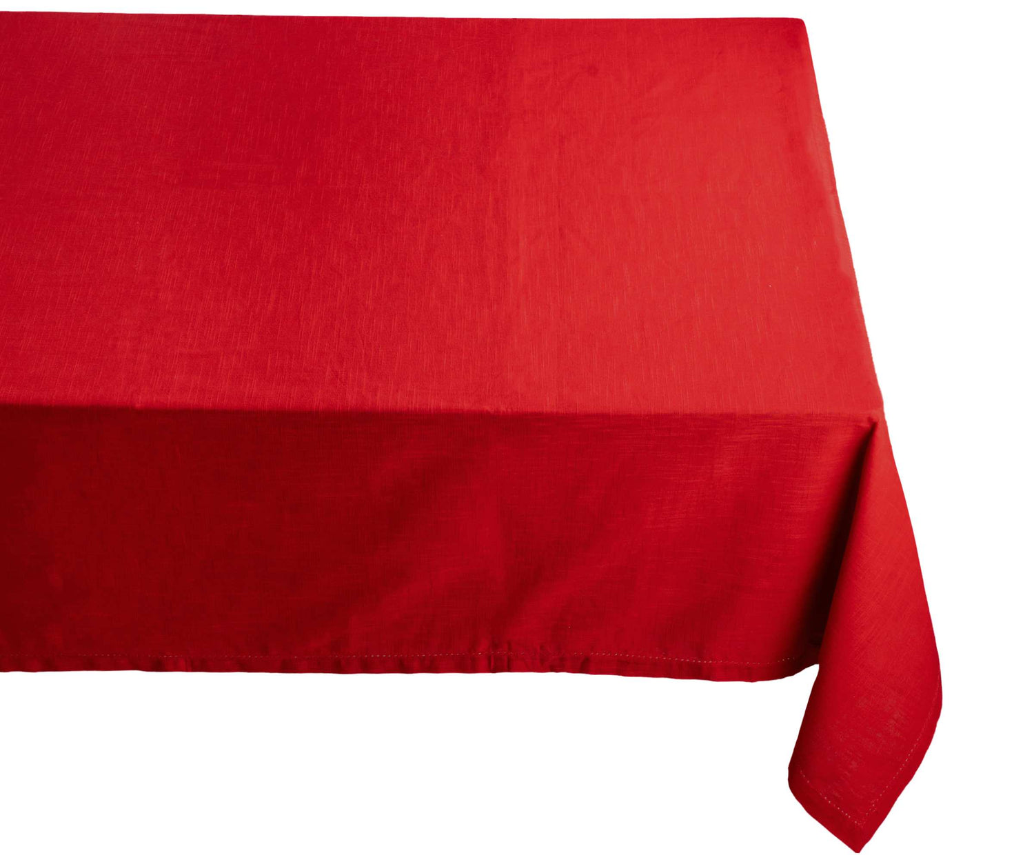 Red Cloth Tablecloth | Hemstitched | 100% Cotton Tablecover
