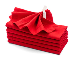 red dinner napkins, cloth napkins, cotton napkins, linen napkins, cotton dinner napkins