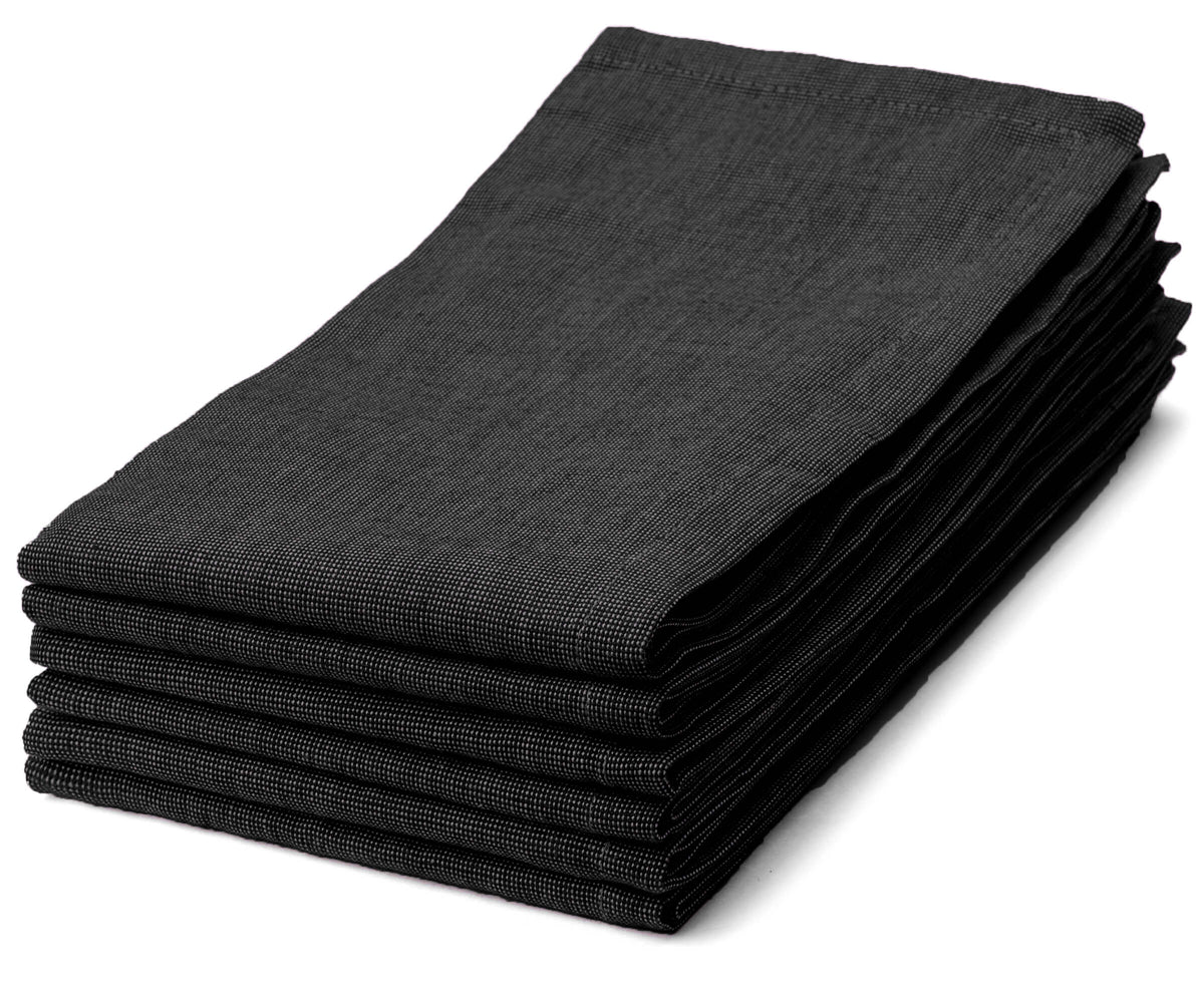 Delight a loved one with cotton dinner napkins of size 20×20",black cloth napkins set of 6 as housewarmings gift.