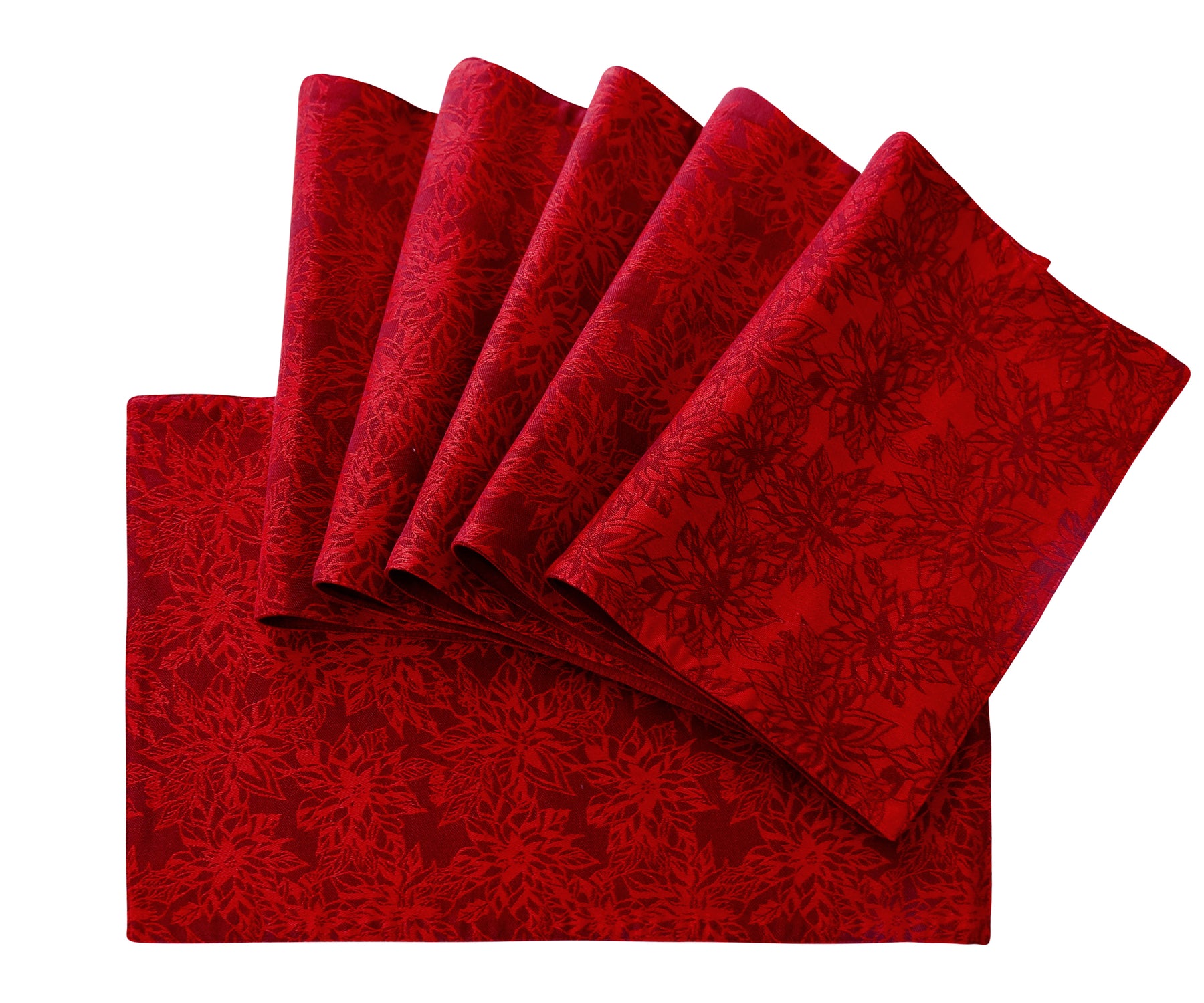 Cloth placemats- Add a touch of elegance to your table with these striking red placemats.