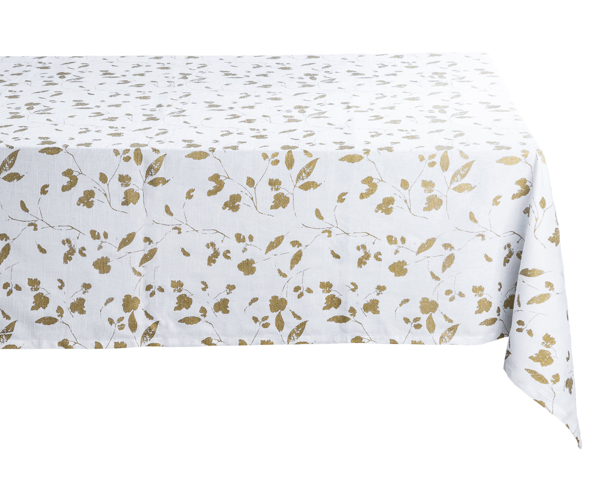 Upgrade your spring events with our gold rectangle tablecloths available in bulk, adding sophistication and style.