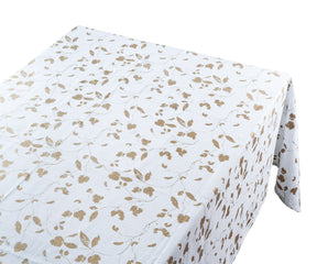 Elevate your spring occasions with the elegance of bulk gold rectangle tablecloths, adding a touch of sophistication to your table settings.Long-lasting cloth tablecloth designed for everyday use