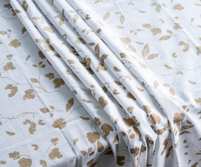 White TableCloth - Metallic Printed