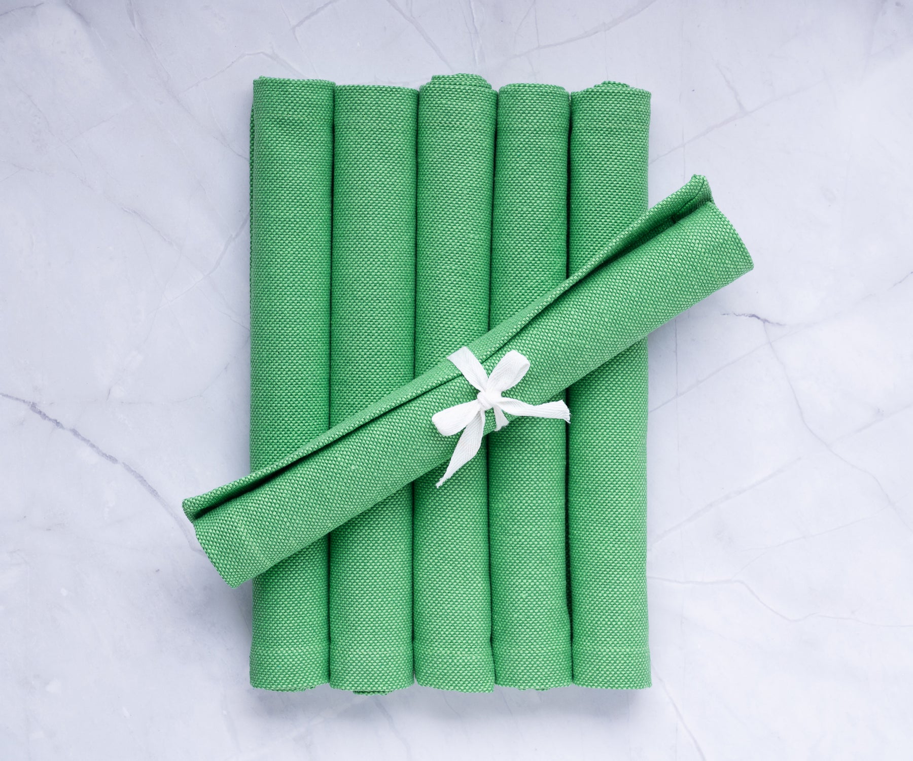 Add a touch of charm and protection to your table with green fabric placemats, elevating your dining experience effortlessly.