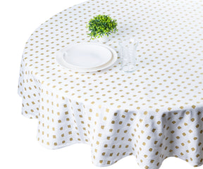 Elevate your table arrangements with our round white tablecloth, cloth elegance, vibrant green options, and sturdy outdoor tablecloths.