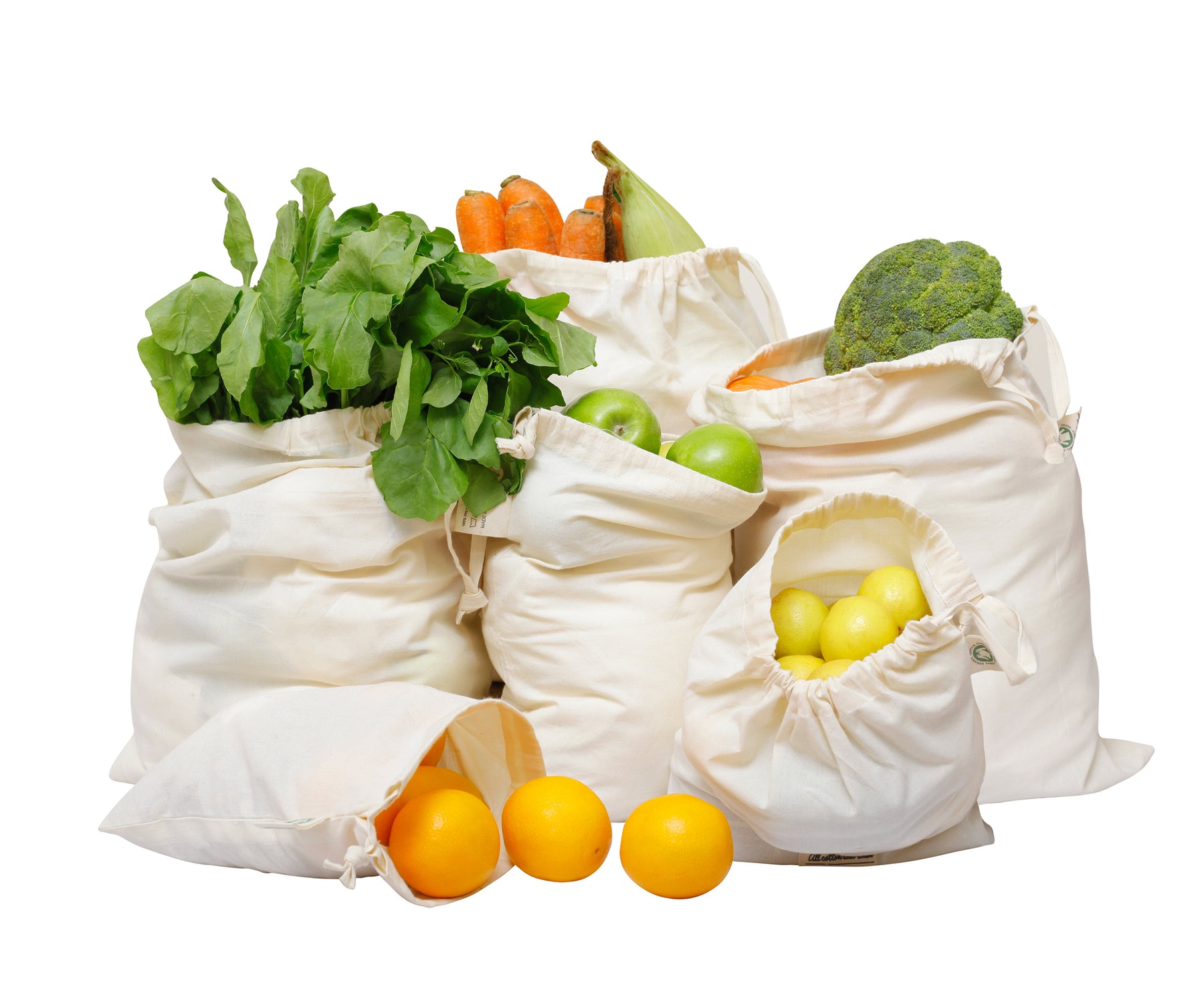 Muslin Bags - Produce Bags Drawstring