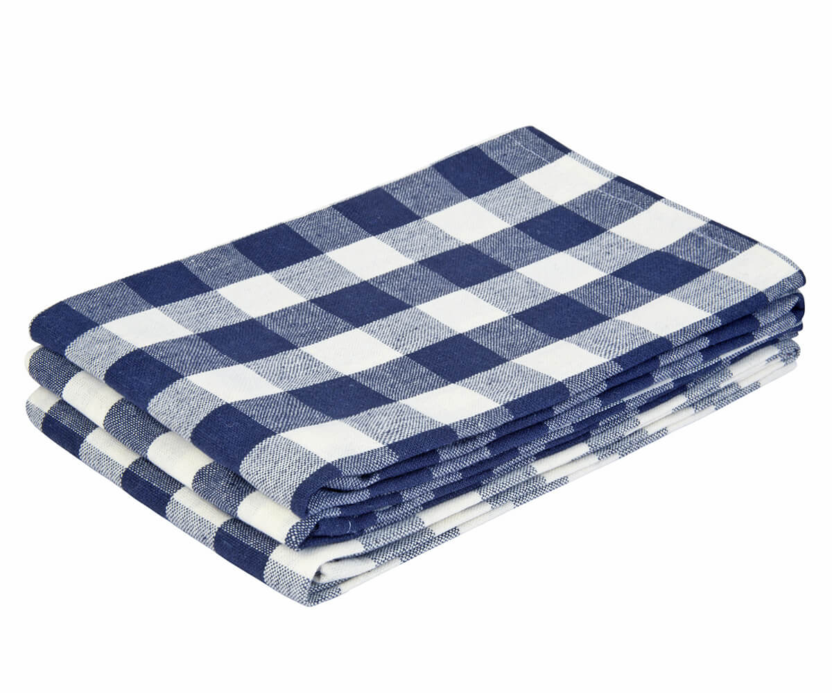 navy blue dish towels cotton plaid dishcloths, buffalo check kitchen towels cotton washable