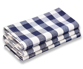 These blue embroidered dish towels are made from 100% cotton and are perfect for a special occasion or as a thoughtful gift.