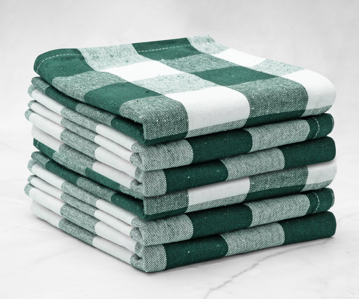 Checkered Design Cotton Dish Towels