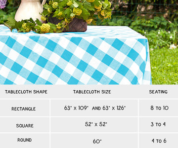 Cotton Linen Tablecloth – Thick, Solid Color With Tassels, For Square/Rectangular Tables (White Plaid, 50x70)