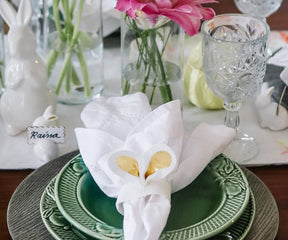 Cotton hemstitched napkins being soft can be easily folded and stored when not in use. The reusable cotton napkins are a smart and sustainable option for modern homes.