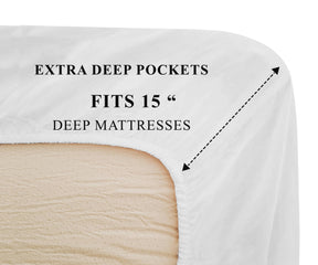 Cotton percale fitted sheet known for its crisp, cool feel and durability, ideal for a refreshing and comfortable sleeping experience.