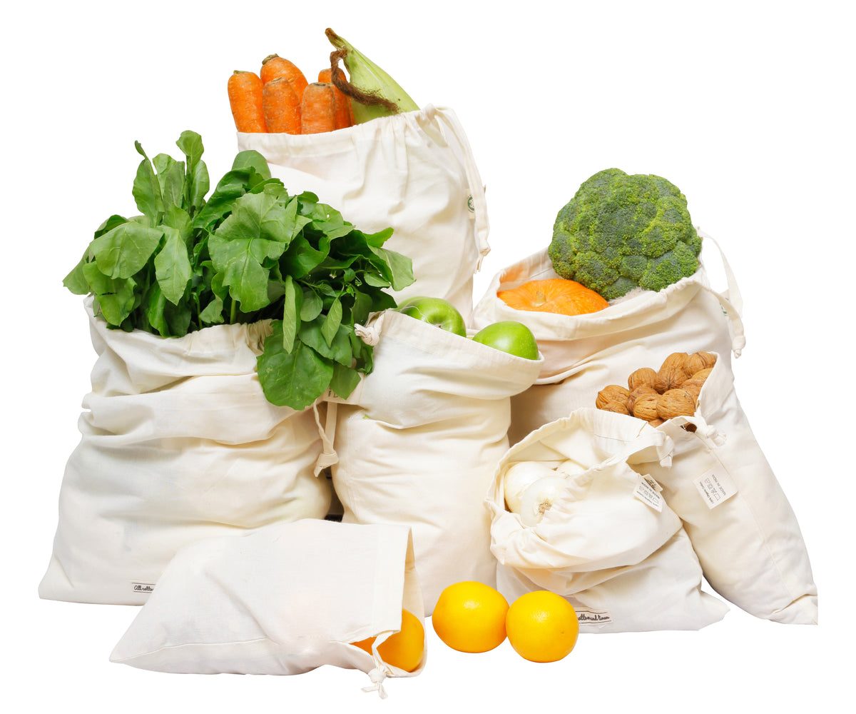 For sustainable packaging and storage, consider using muslin drawstring bags, cotton muslin bags, cotton mesh produce bags, and reusable cotton produce bags. These choices prioritize eco-friendly practices and reduce environmental impact.