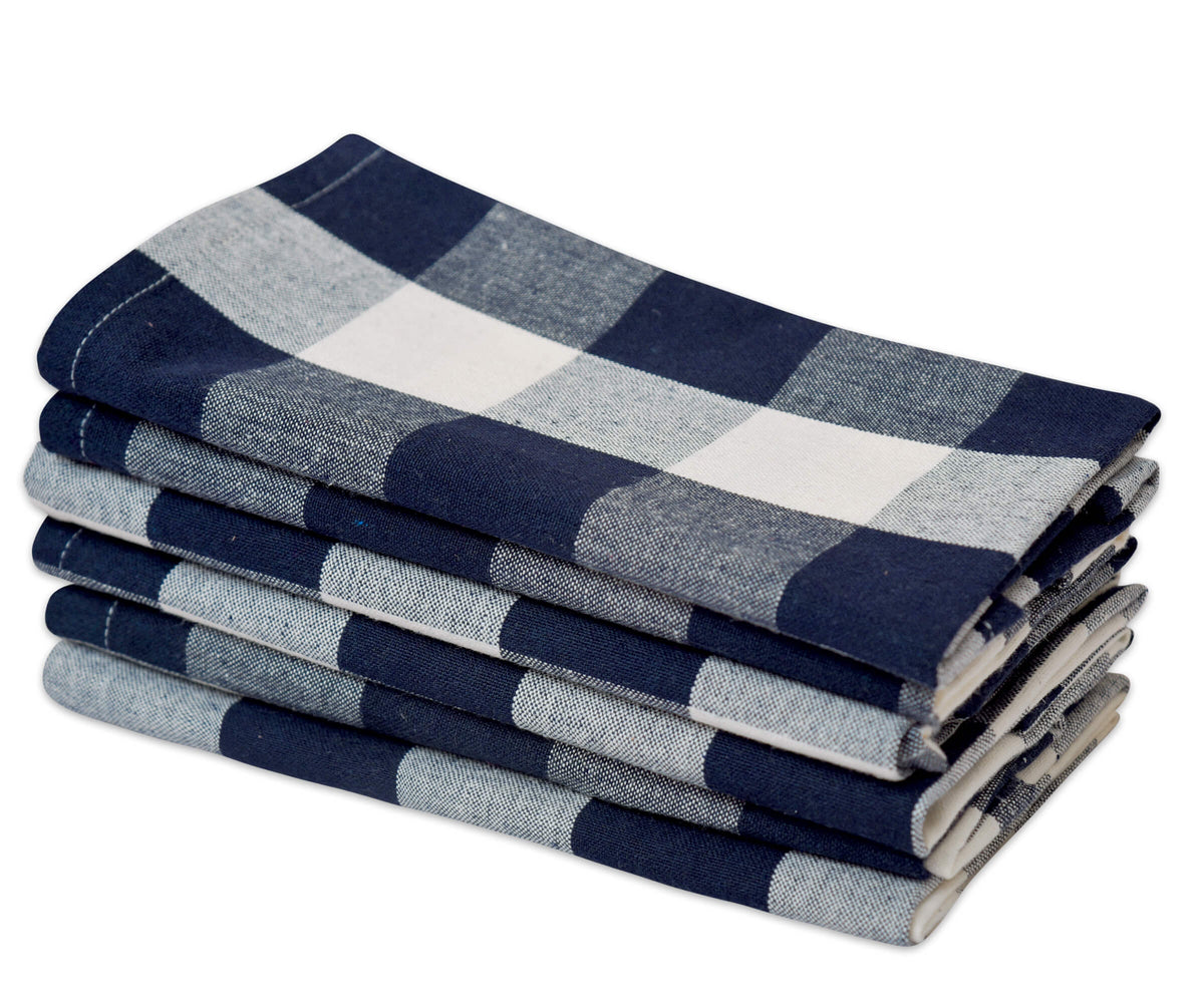 Navy dinner Napkins - All Cotton and Linen 
