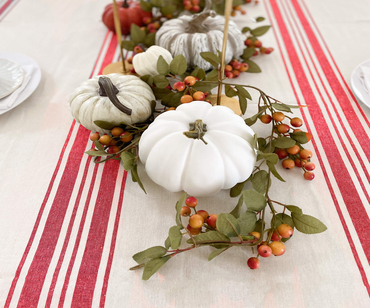 Features a folded hem, and a double topstitch rectangle tablecloth, Dress your dining table with the grain sack tablecloth, Variegated Stripe Tablecloth, Red Cotton Tablecloths are Linen Tablecloth