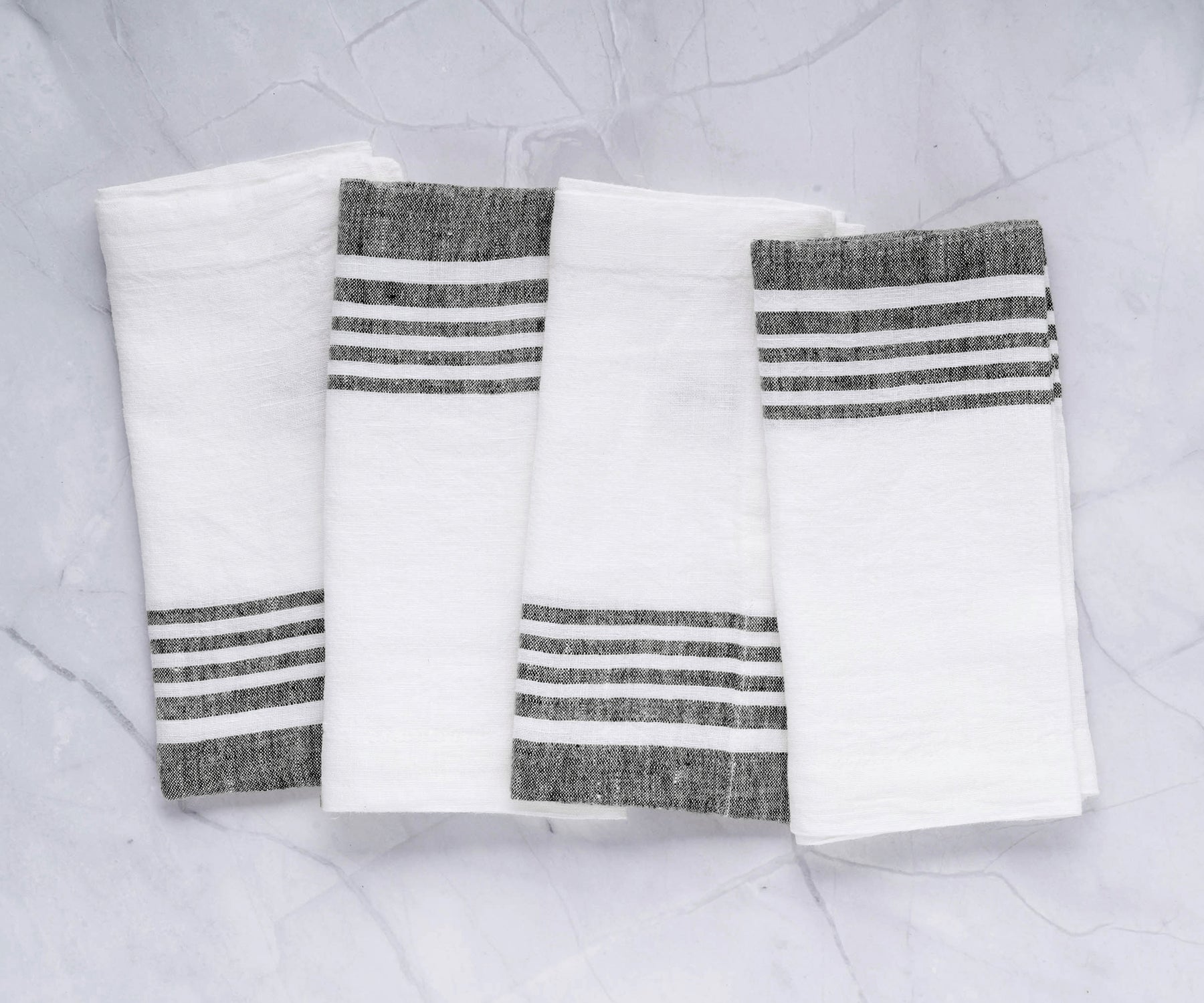 Bistro Stripe napkins can add a vibrant and decorative touch to table settings, complementing the overall aesthetic and enhancing the visual appeal of the dining area.