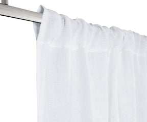 Experience luxury in your shower space with our high-quality linen shower curtain.