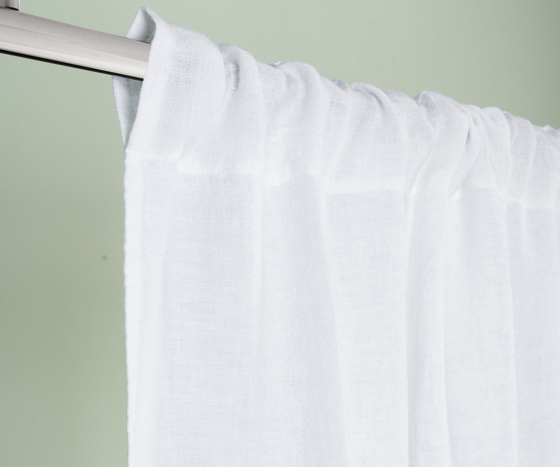 Solid Relaxed Linen Shower Curtain