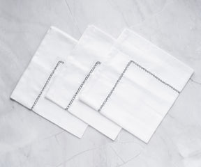 cotton napkins bulk or gray embroidered napkins are suitable for thanksgiving table decor.