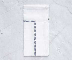 table napkins, linen dinner napkins or white dinner napkins are reusable cloth napkins., embroidery navy napkins