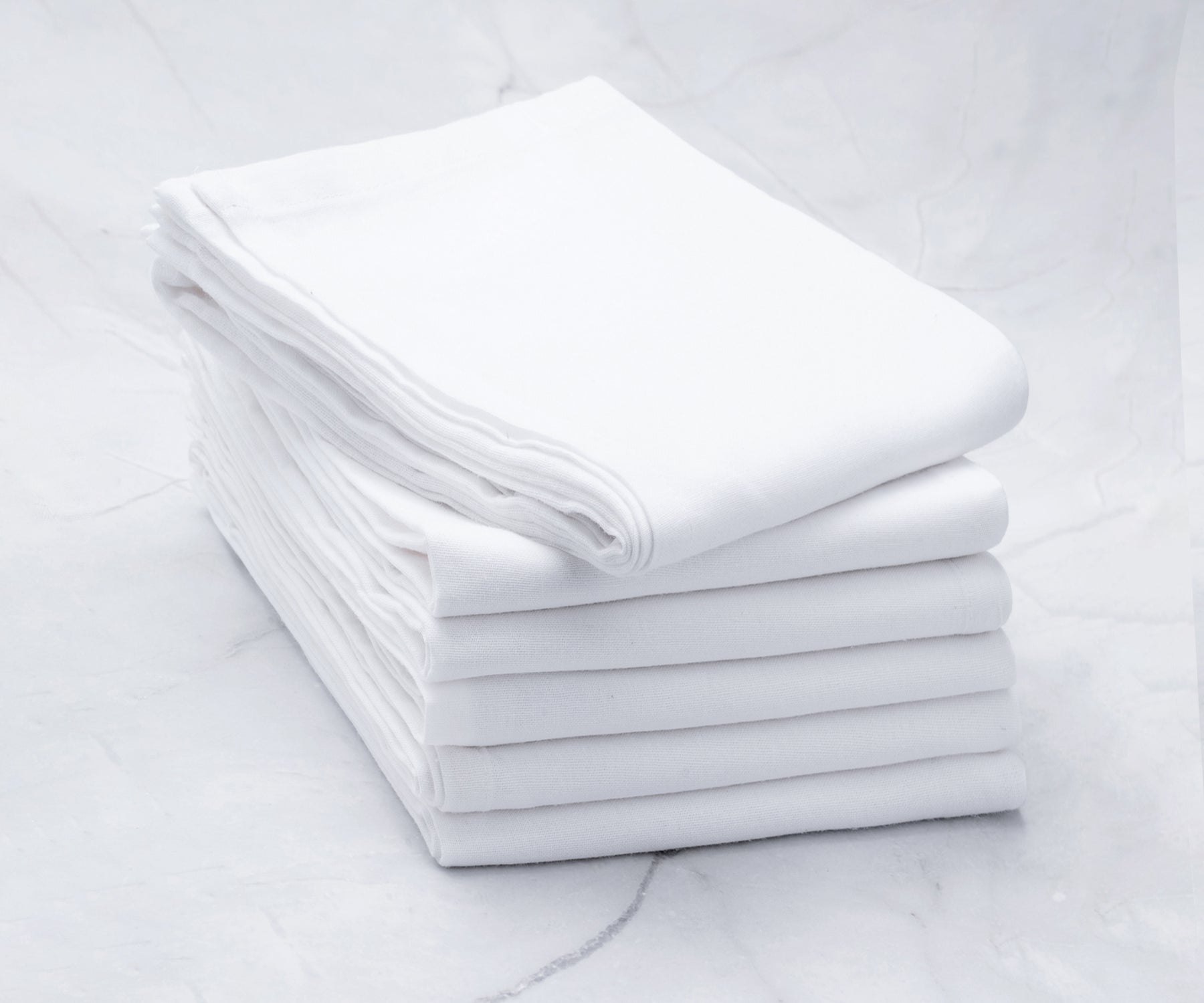 12-PK Flour Sack Towel,Plain,Blank Tea Towels,Dish Cloths,Kitchen  Towel,Dish Towels White 27 x 27 - Flour Sack Towels all sides hemmed