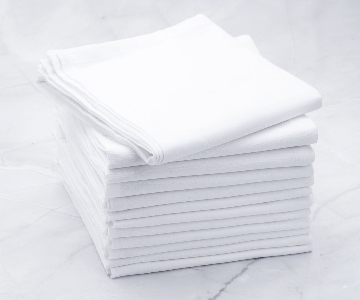 The high-quality flour sack dish towel is displayed flat with smooth edges and a soft texture.
