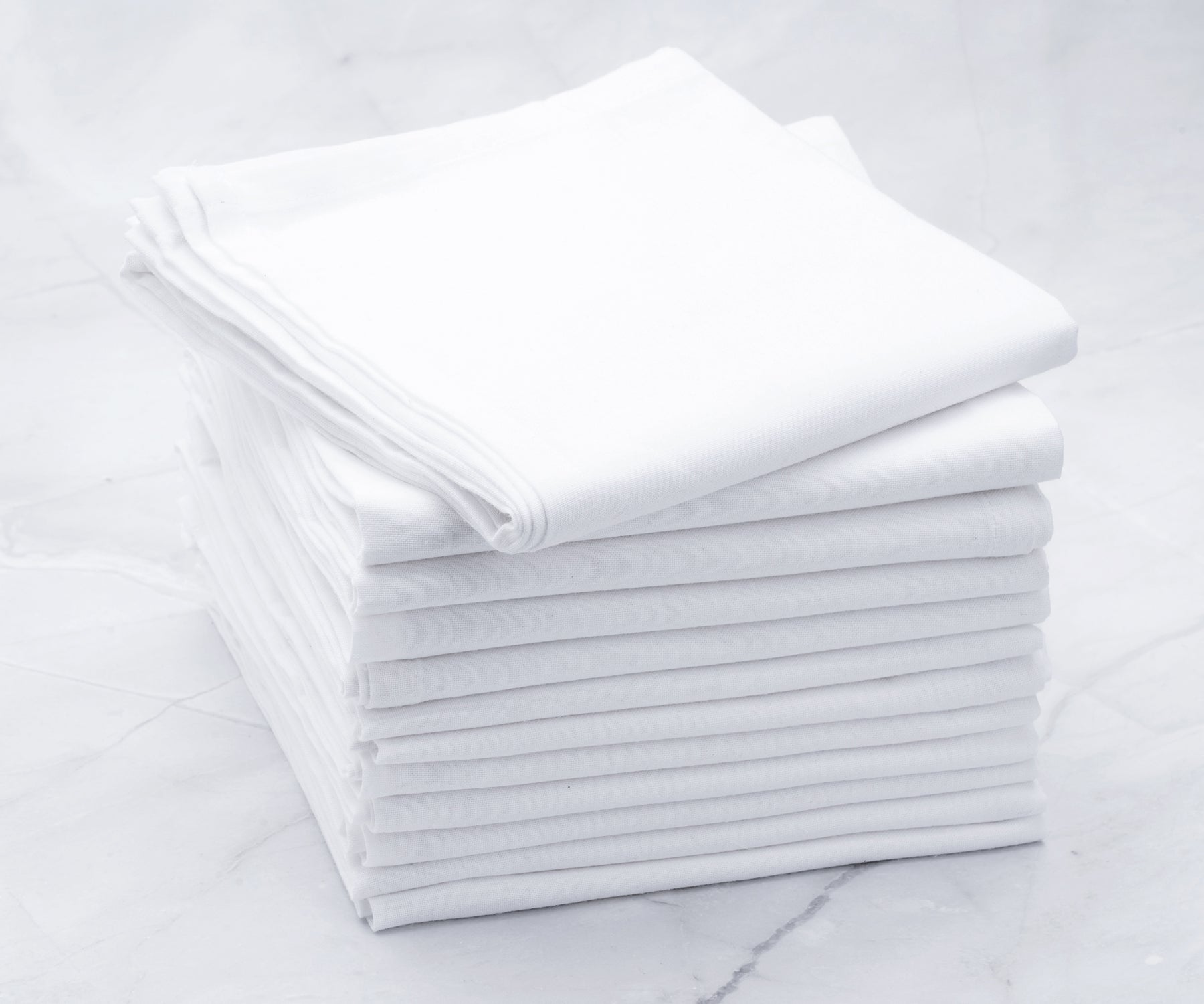 All Cotton and Linen Kitchen Towels - Flour Sack Towels - Grain Sack Dish Towels Set of 12, White, Size: 28 x 28